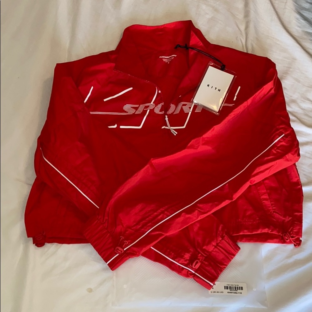 BNWT KITH sport jacket- fairy red- Med